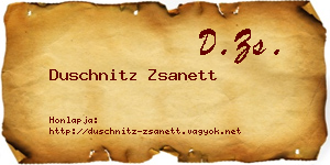 Duschnitz Zsanett névjegykártya